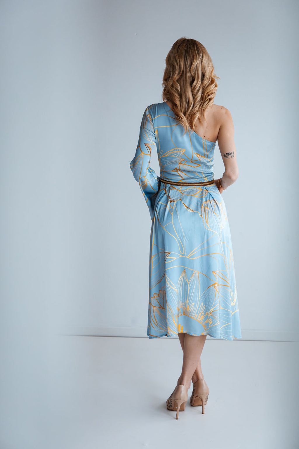 Zip-Off-Kleid One-Shoulder